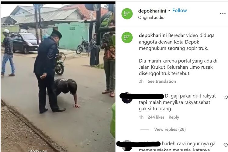 Polisi Akan Mediasi Sopir Truk dengan Wakil Ketua DPRD Depok Terkait Kasus “Push Up” dan Berguling di Jalan